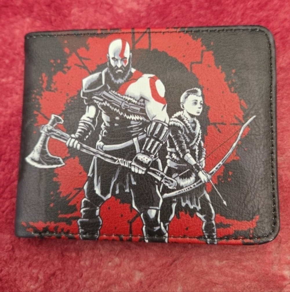 New god of war Kratos anime manga leather wallet